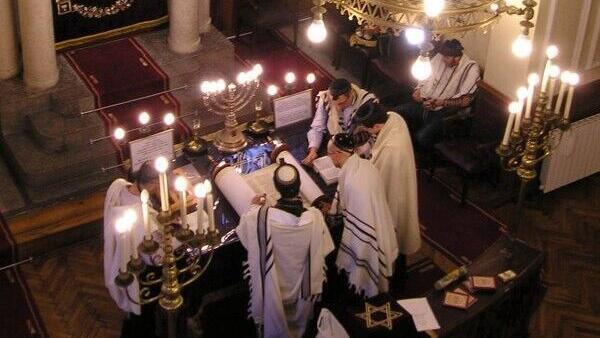 La Sucá de la sinagoga Shalom en Belgrado, Serbia.