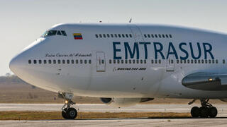 El avión retenido en Argentina, de la compañía venezolana Emtrasur. 