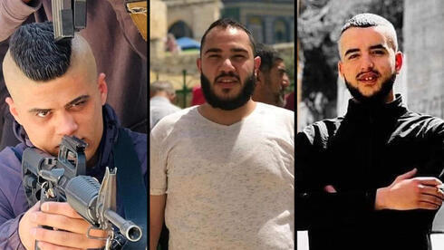 Los tres palestinos abatidos en Jenín. 