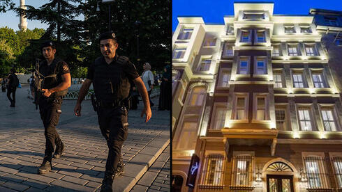 Fuerzas de seguridad de Turquía y el hotel donde se habría alojado la célula terrorista iraní. 