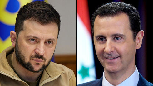 Volodimir Zelenski, presidente de Ucrania. Bashar al-Assad, presidente de Siria. 