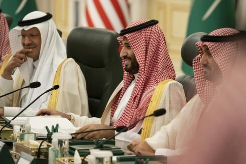 El príncipe heredero de Arabia Saudita, Mohammed bin Salman, en el Palacio Real Al Salman, durante la visita de Biden. 