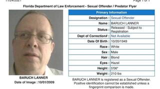 Baruch Lanner, que fue condenado por abusar de estudiantes en una yeshiva de Nueva Jersey donde trabajaba, aparece en el registro de delincuentes sexuales de Florida.