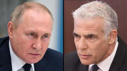 El presidente ruso, Vladimir Putin, y el primer ministro israelí, Yair Lapid, enfrentados diplomáticamente. 