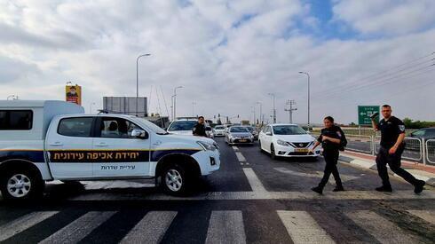 Control policial en una carretera del sur de Israel. 