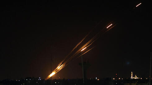 Cohetes disparados desde la Franja de Gaza. 