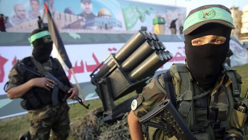 Militantes de Hamás en Gaza.