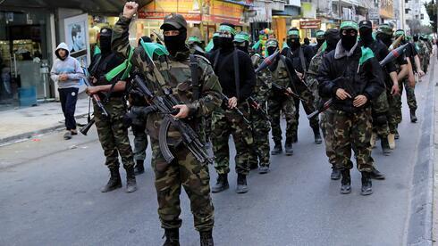 Militantes de Hamás en Gaza. 