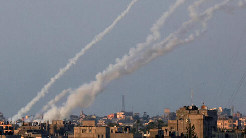 Cohetes lanzados desde Gaza durante la ofensiva de las FDI. 