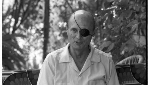 El ex ministro de Defensa Moshe Dayan. 