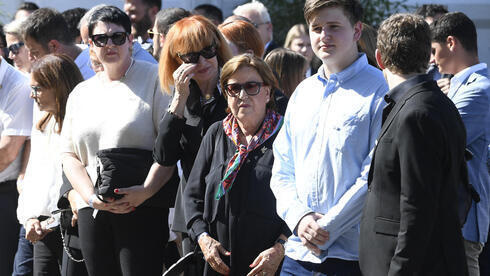 Las familias de las víctimas de la masacre de los Juegos Olímpicos de Munich de 1972 en la ceremonia por los 50 años. (AFP) Las familias de las víctimas de la masacre de los Juegos Olímpicos de Munich de 1972 en la ceremonia por los 50 años.