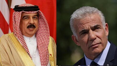 El rey de Bahréin, Hamad bin Isa Al Khalifa, y el primer ministro de Israel, Yair Lapid. 