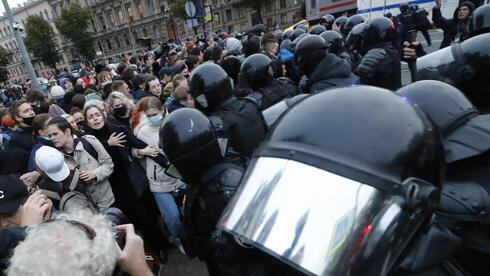 Protestas en San Petersburgo. 