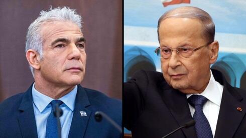 Primer ministro israelí, Yair Lapid; presidente libanés Michel Aoun. (Olivier Fitoussi/AFP) Primer ministro israelí, Yair Lapid; presidente libanés Michel Aoun.