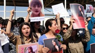 Imagen de las protestas en Irán. 