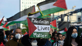 Manifestantes pro-palestinos en Berlín, el año pasado