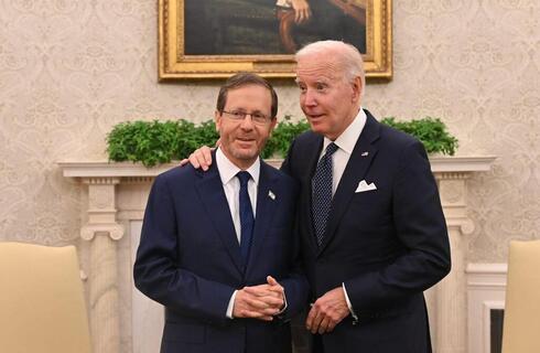Herzog y Biden, juntos en la Casa Blanca. 