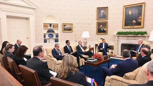 Ultima reunión entre los presidentes de Israel, Isaac Herzog, y de Estados Unidos, Joe Biden. 