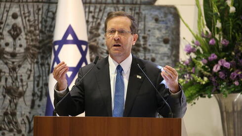 Isaac Herzog durante el acto de recordación de Yitzjak Rabin. 