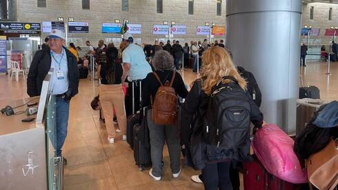 Mostradores de Turkish Airways en el aeropuerto Ben Gurion