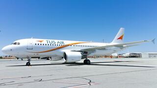 La empresa Tus Airways con sus aviones A320 Airline.