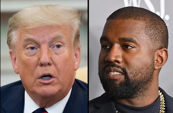 Donald Trump y Kanye West. 