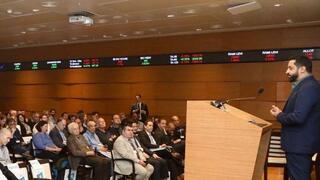 El presidente ejecutivo del Dubai Multi Commodities Centre, Ahmed Bin Sulayem, se dirige a la gira Made for Trade en Tel Aviv, el 29 de noviembre de 2022