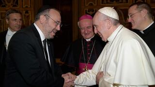 El rabino, en ocasión de ser recibido por el papa Francisco. 
