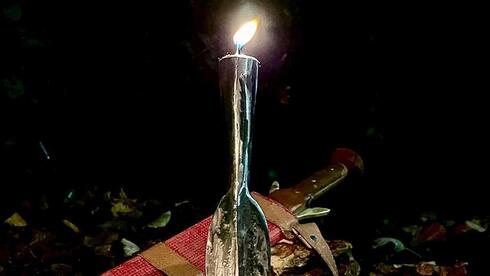 Punta de lanza utilizada como vela