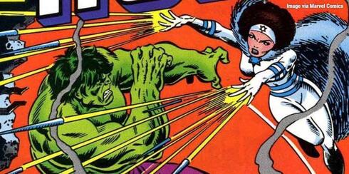 En los cómics de los 80, Sabra llevaba un traje blanco y azul con una estrella de David. (Marvel Comics) En los cómics de los 80, Sabra llevaba un traje blanco y azul con una estrella de David.