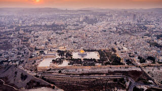 Vista aérea de Jerusalem. 