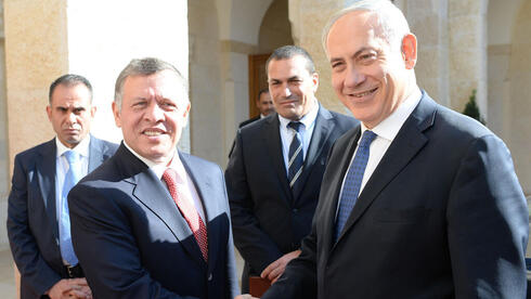 El rey Abdullah II de Jordania con Benjamin Netanyahu en 2014. 
