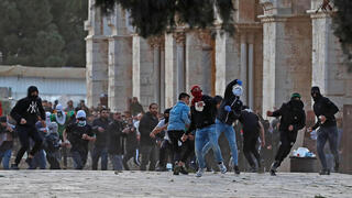 En abril pasado, los palestinos se enfrentaron con la policía israelí en el Monte del Templo. 