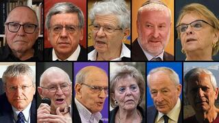 Los ex altos cargos judiciales israelíes que firman la carta.