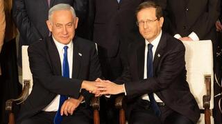 Benjamín Netanyahu e Isaac Herzog. 