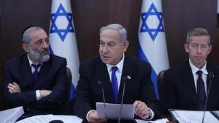 Benjamín Netanyahu durante la reunión de gabinete de esta semana. 
