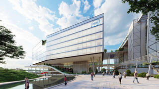 Representación de las oficinas de la compañía Intel que se construirán en Haifa. 