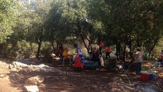 Visitantes israelíes durante el fin de semana en los parques de Galilea.