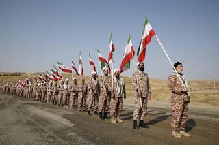 Efectivos de la Guardia Revolucionaria iraní. 