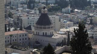 Basílica de la Anunciación desde lo alto de Nazaret. 
