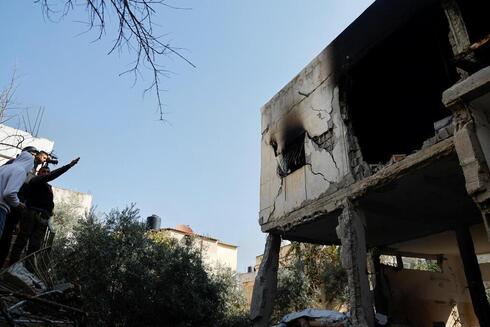 Una casa dañada por la operación del Ejército en Jenin. 