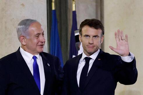 Netanyahu se reunió con Macron en Francia. 