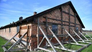 Una de las cabañas de Auschwitz.