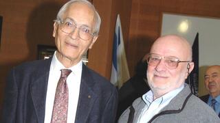 Lempel (dcha.) y Prof. Jacob Ziv.