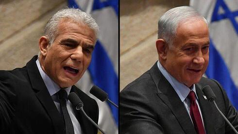 Yair Lapid y Benjamín Netanyahu, los dos líderes de los grandes bloques de la política israelí. 