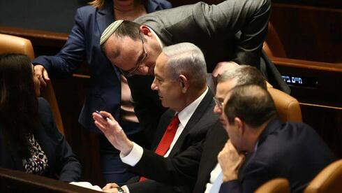 Netanyahu, durante la primera votación de la reforma legal. 