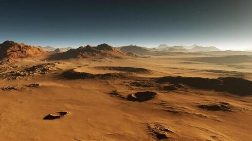 La superficie de Marte. 
