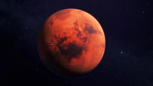 Una vista de Marte, el planeta rojo. 