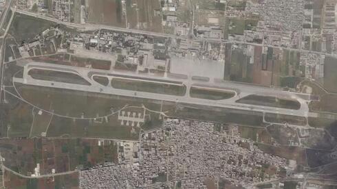 Imagen satelital del Aeropuerto Internacional de Alepo. 