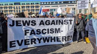 Manifestación anti Netanyahu en Berlín. 